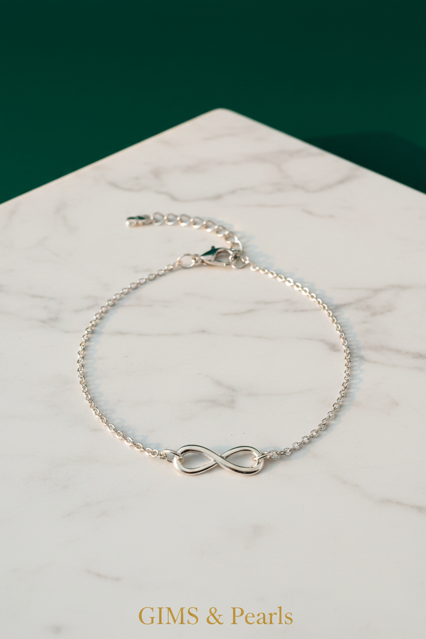 Infinity Bracelet - Marble Emerald