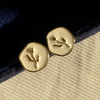 MN-00905 - Gold Tulip - Earring