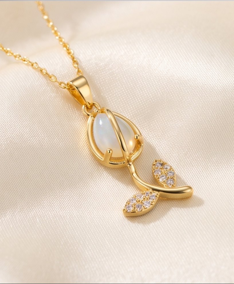 MN-00706 - Golden Tulip Pendant