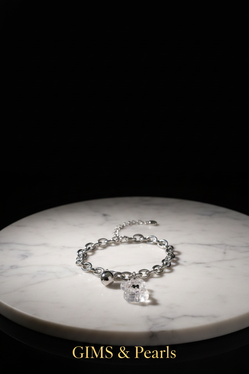 Bear Bracelet - Marble Black