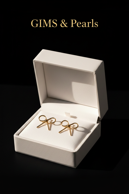 Bow Earring - Gift Box Black