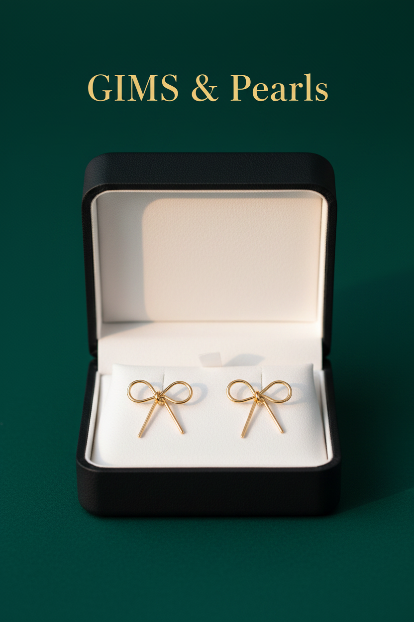 Bow Earring - Gift Box Emerald