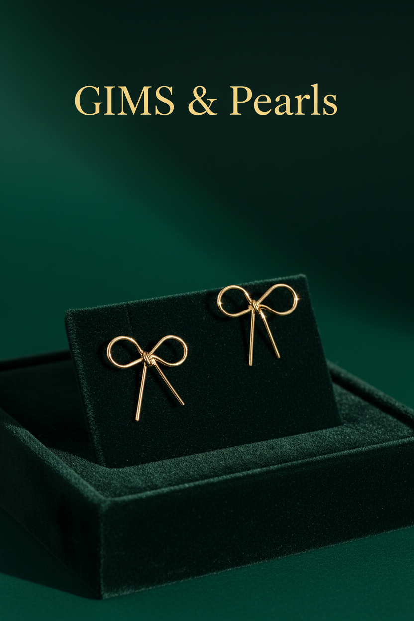 Bow Earring - Velvet Tray Emerald