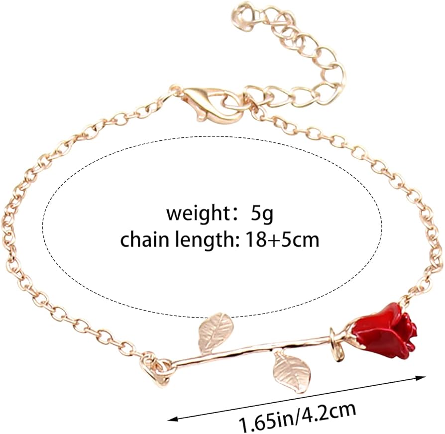 MN-00803 - Rose Gold Rose Flower - Bracelet