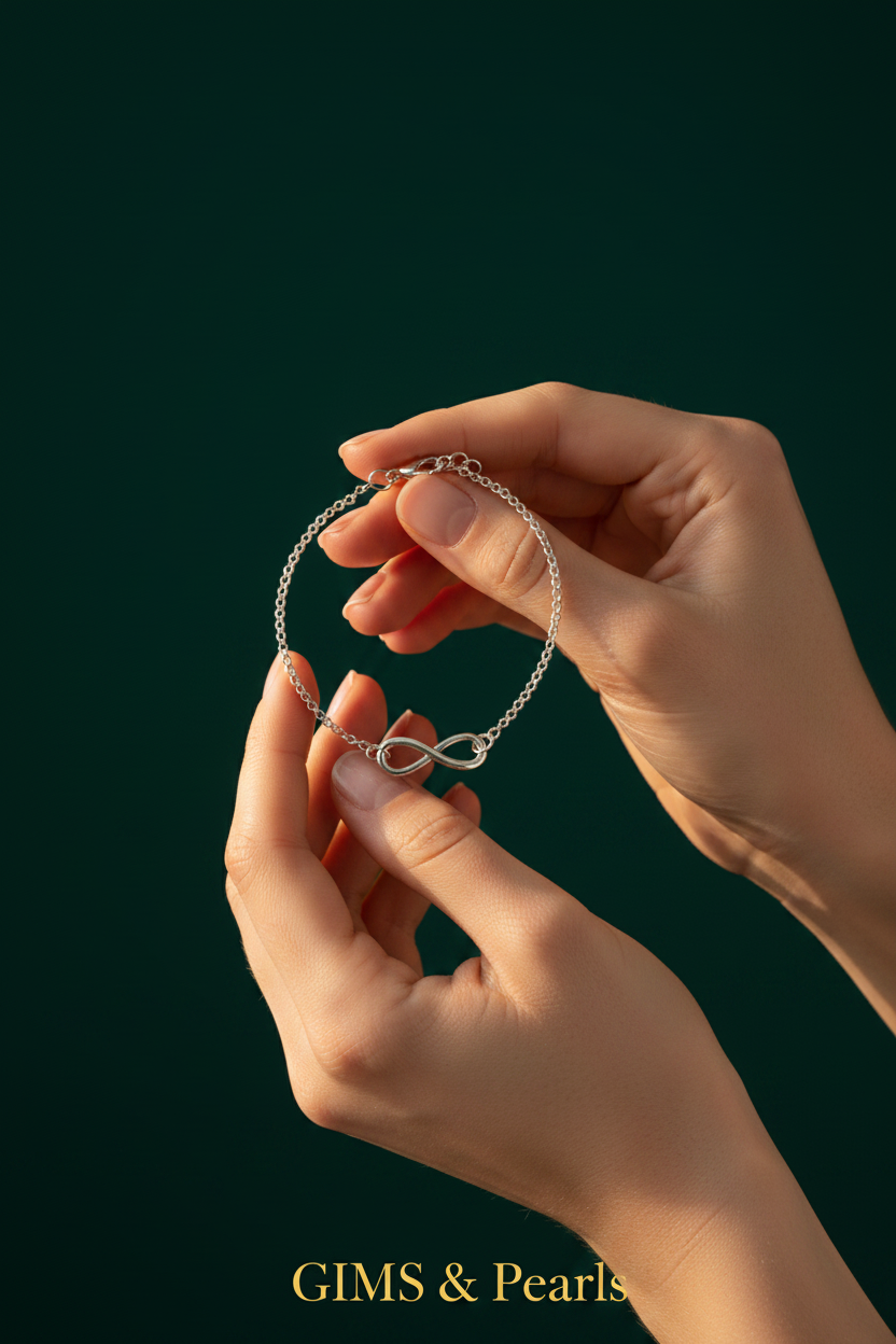 Infinity Bracelet - Fingers Emerald