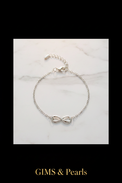 Infinity Bracelet - Marble Black