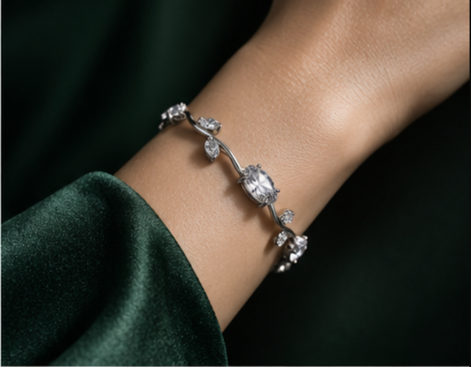 Viral Tulip Diamonds Silver - Bracelet
