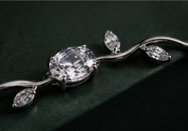 Viral Tulip Diamonds Silver - Bracelet