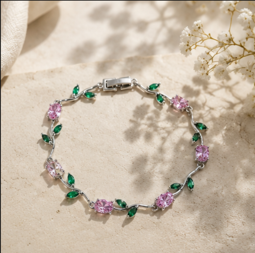 Viral Tulip Diamonds Silver - Bracelet