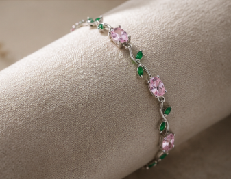 Viral Tulip Diamonds Silver - Bracelet