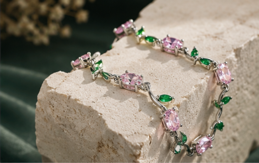 Viral Tulip Diamonds Silver - Bracelet