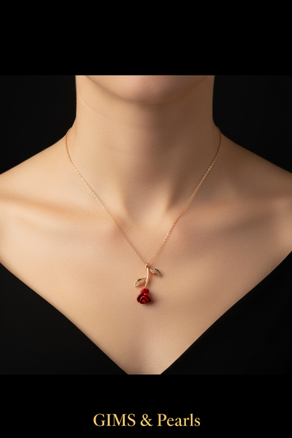 Rose Necklace - Black 1