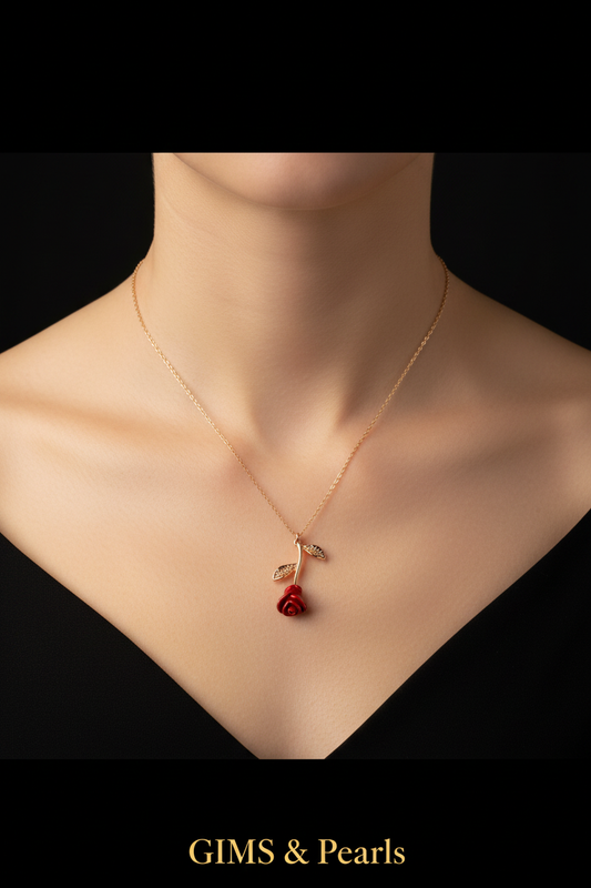 Rose Necklace - Black 1